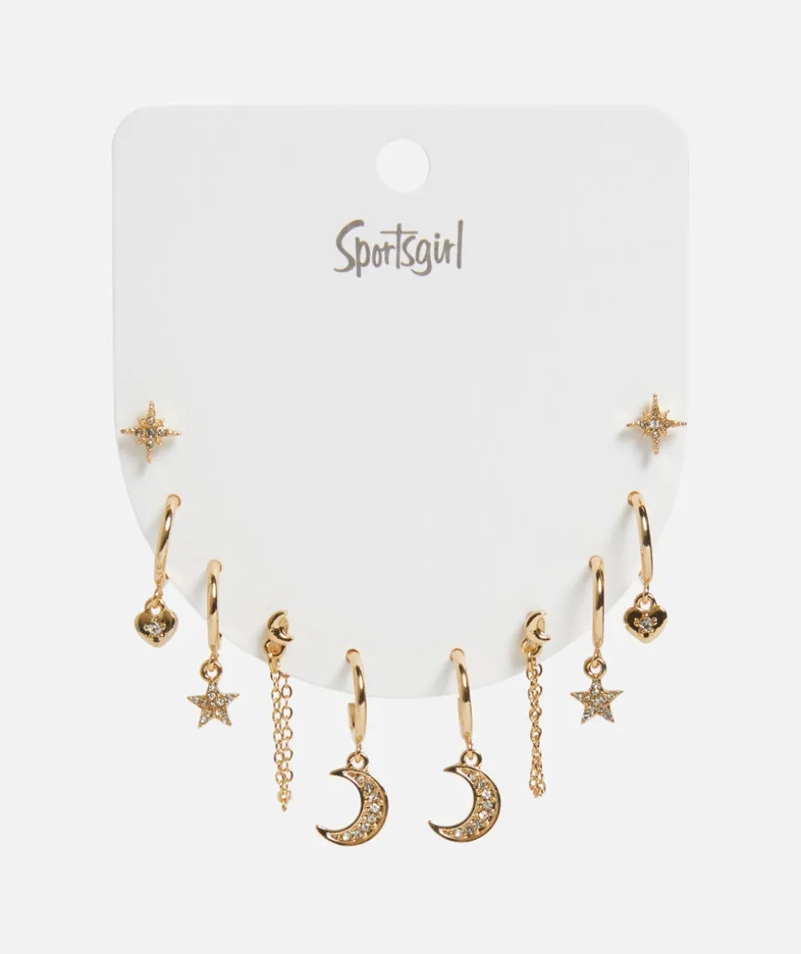 GOLD TWINKLE STUD AND HOOP PACK