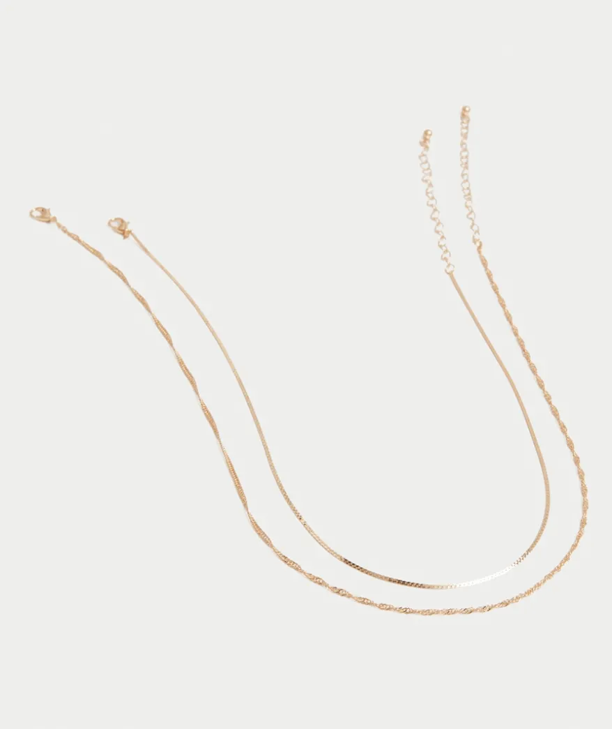 GOLD TWIST CHAIN NECKLACE PACK