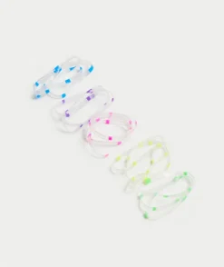 HAIR HALO - CLEAR HAIR ELASTICS - COLOURFUL DOTS