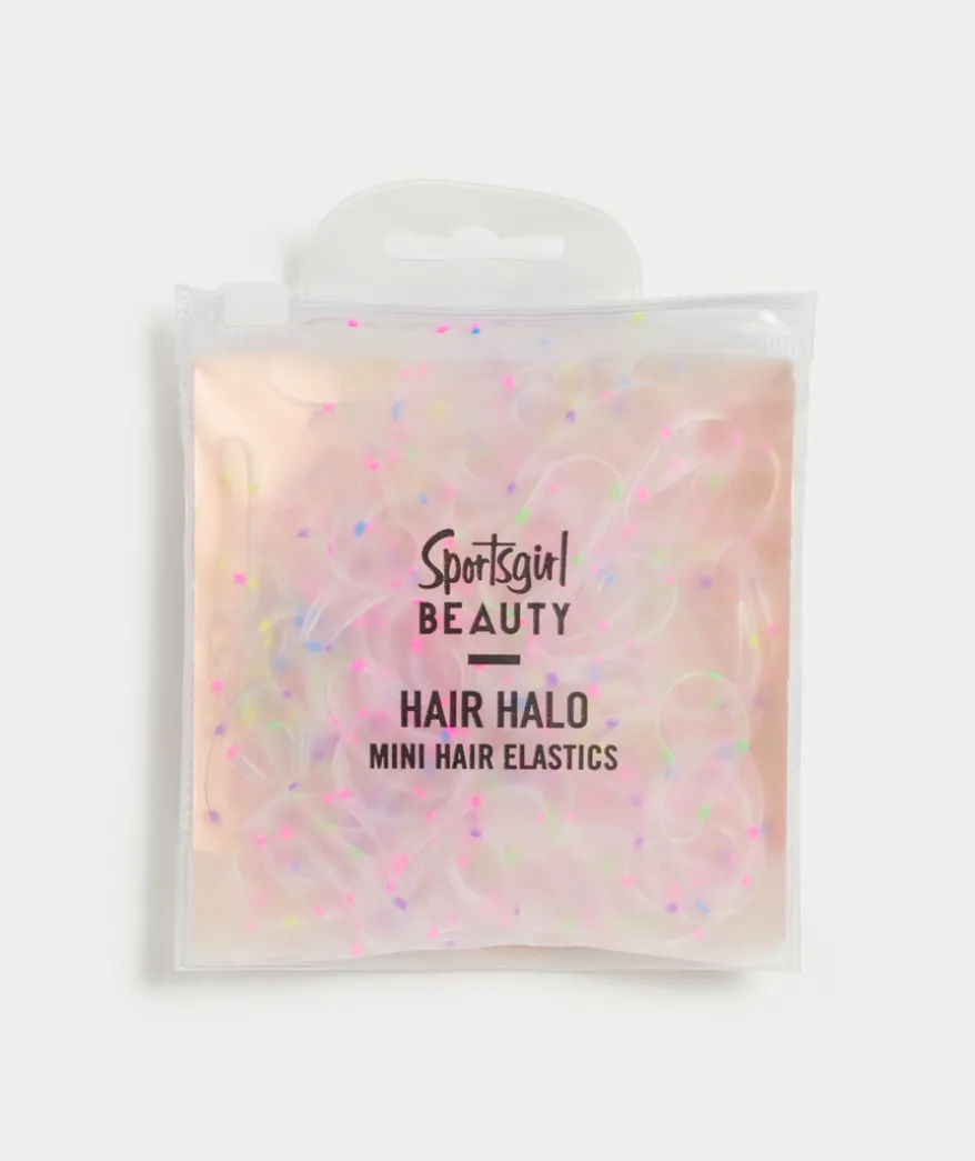 HAIR HALO - CLEAR HAIR ELASTICS - COLOURFUL DOTS