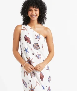 JAIDEN ONE SHOULDER MIDI DRESS