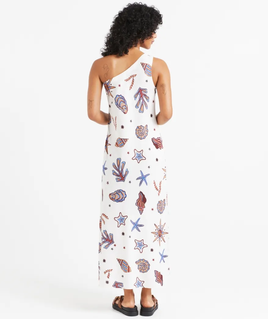 JAIDEN ONE SHOULDER MIDI DRESS