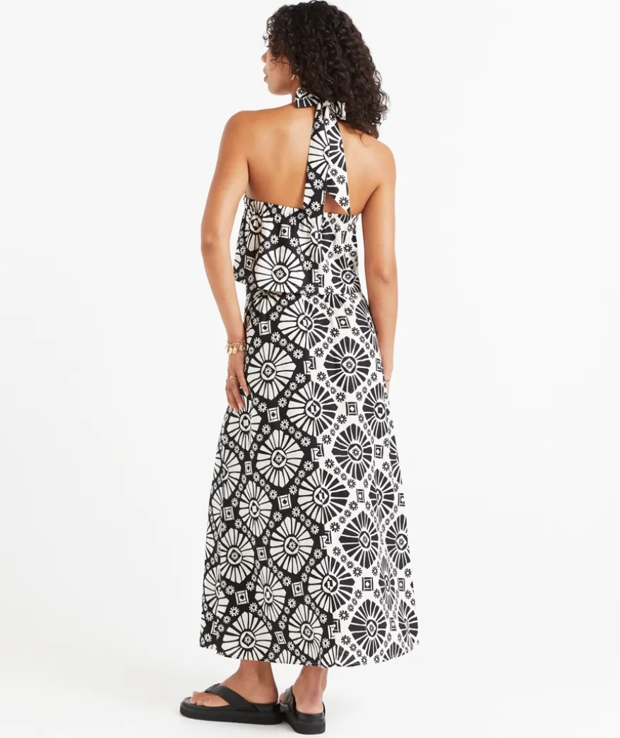JASMINE PRINTED SPLICED MIDI SKIRT