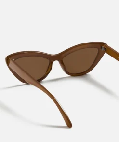 JAZ CAT EYE SUNGLASSES - BROWN