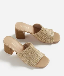 KENDRA NATURAL WOVEN MULE HEEL
