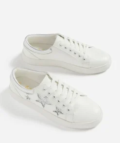 KYA METALLIC STAR WHITE SNEAKER
