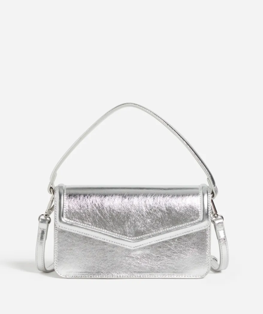 LUCI SILVER TOP HANDLE BAG