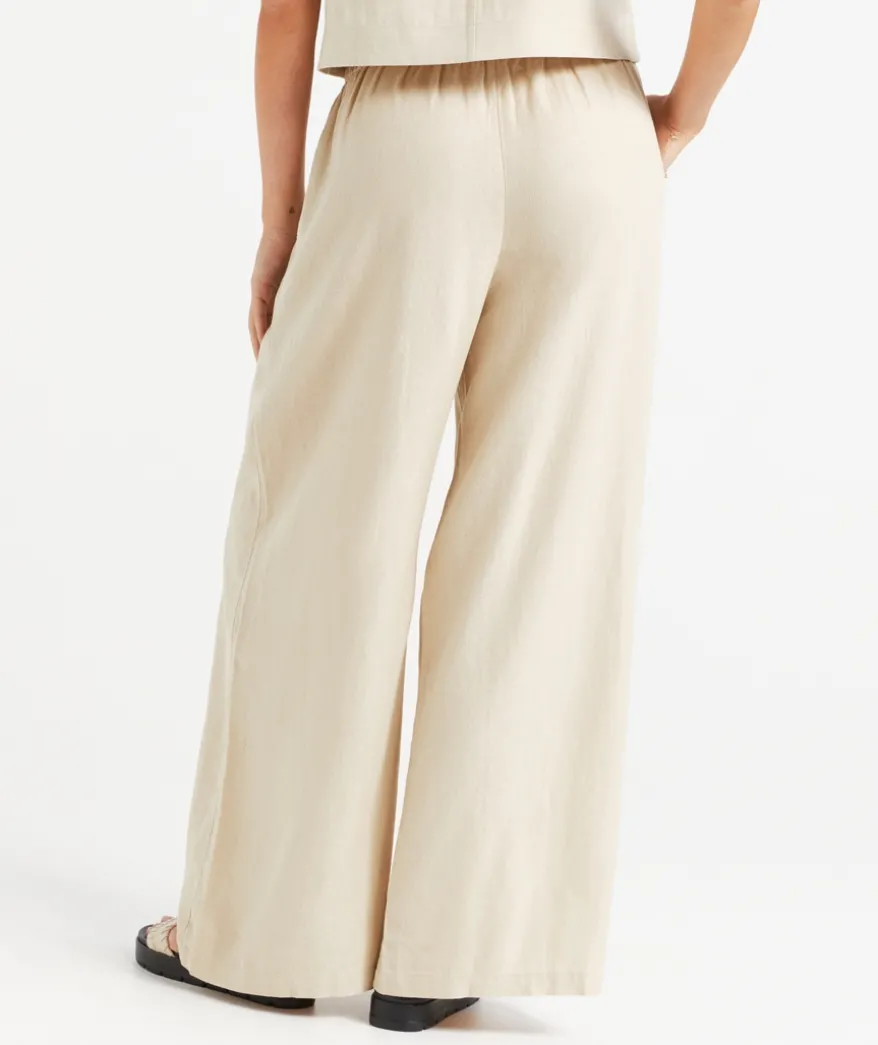 MAX LINEN BLEND WIDE LEG PANT