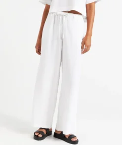 MAX LINEN BLEND WIDE LEG PANT