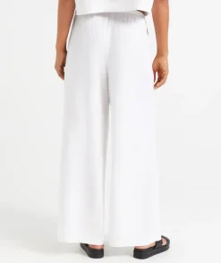 MAX LINEN BLEND WIDE LEG PANT
