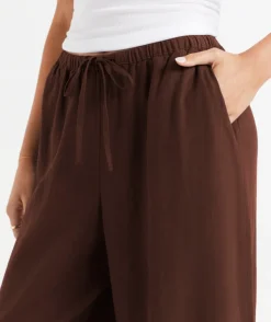 MAX LINEN BLEND WIDE LEG PANT