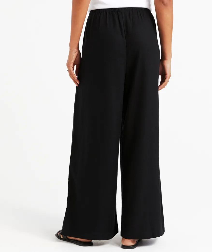 MAX LINEN BLEND WIDE LEG PANT