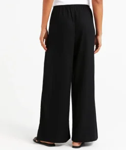 MAX LINEN BLEND WIDE LEG PANT