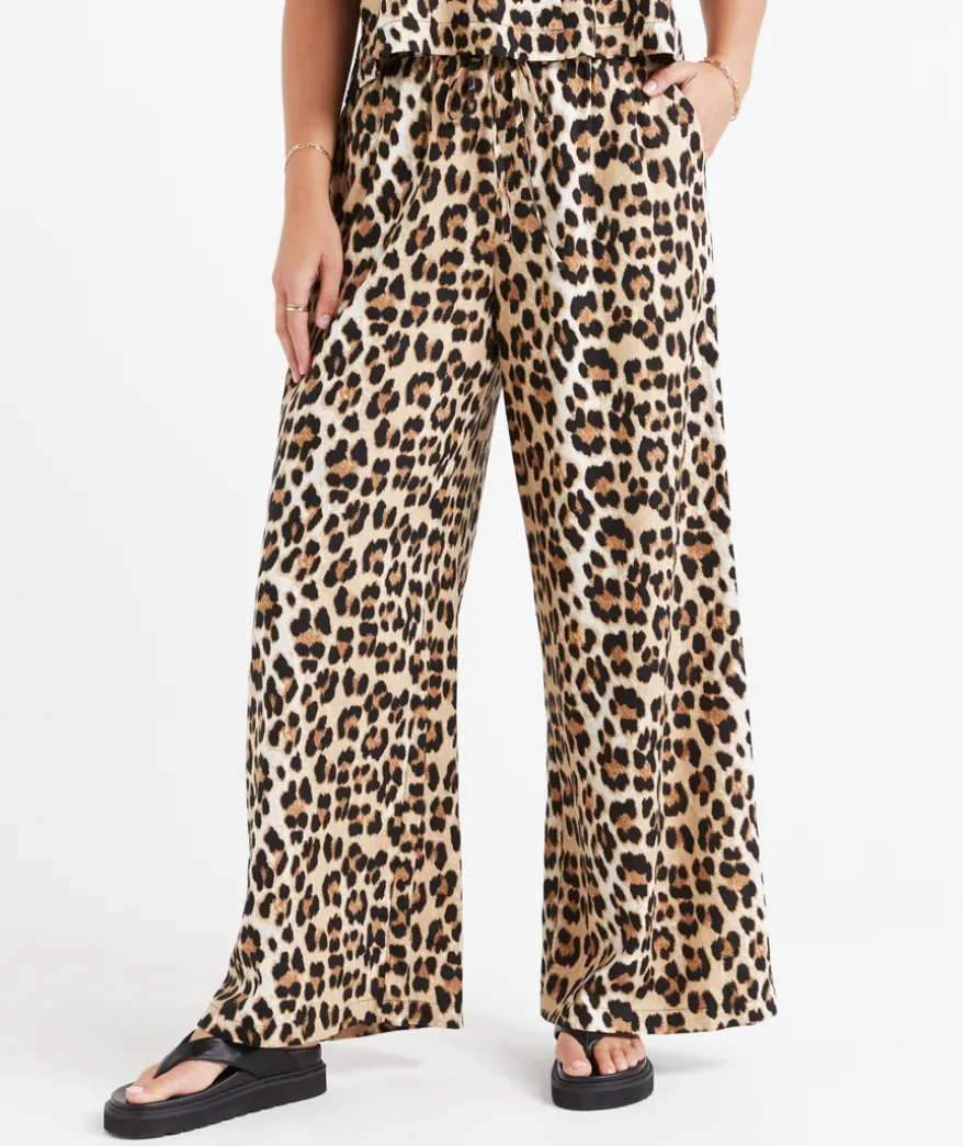 MAX LINEN BLEND WIDE LEG PANT