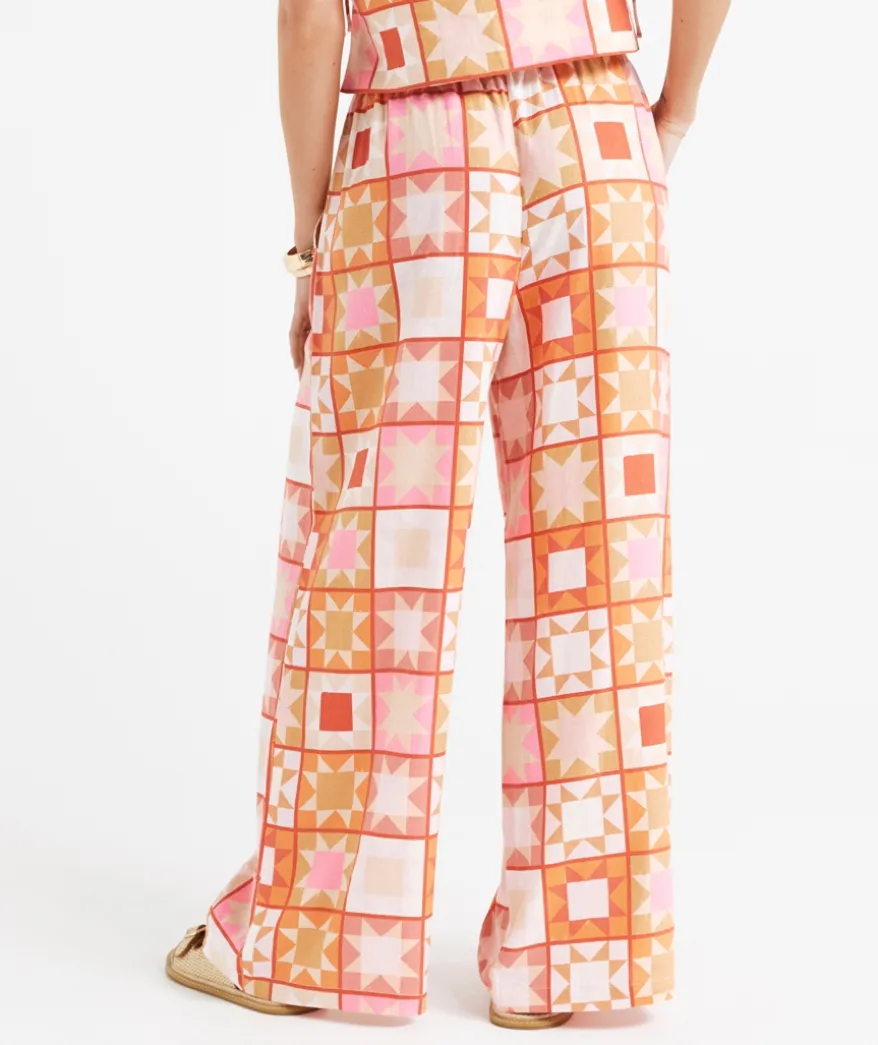 MAX LINEN BLEND WIDE LEG PANT