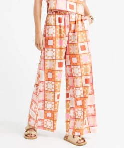 MAX LINEN BLEND WIDE LEG PANT