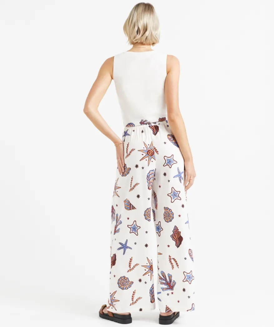 MAX LINEN BLEND WIDE LEG PANT