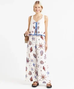 MAX LINEN BLEND WIDE LEG PANT