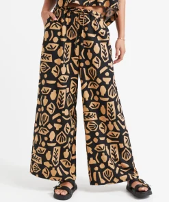 MAX LINEN BLEND WIDE LEG PANT