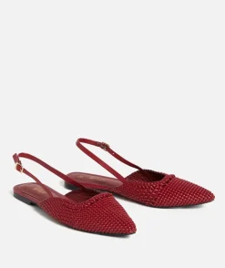 MEG WOVEN POINT SLIDE - RED