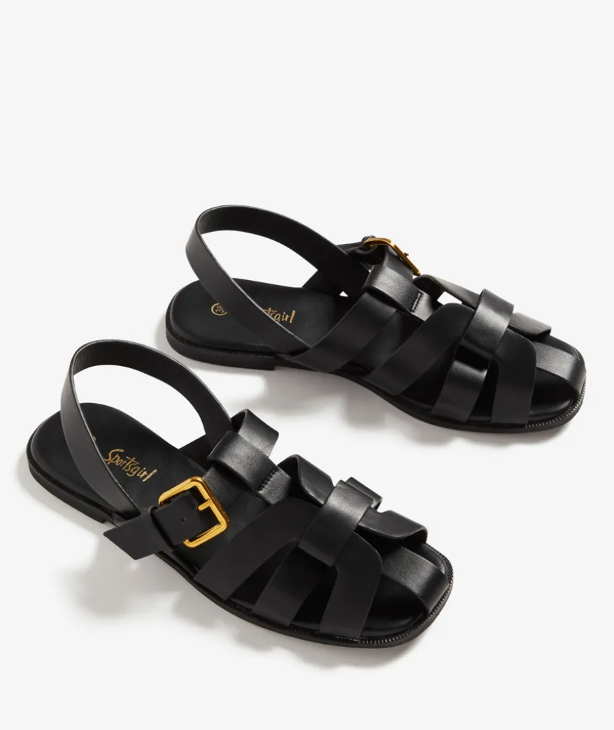 MIA BLACK FISHERMAN SANDAL