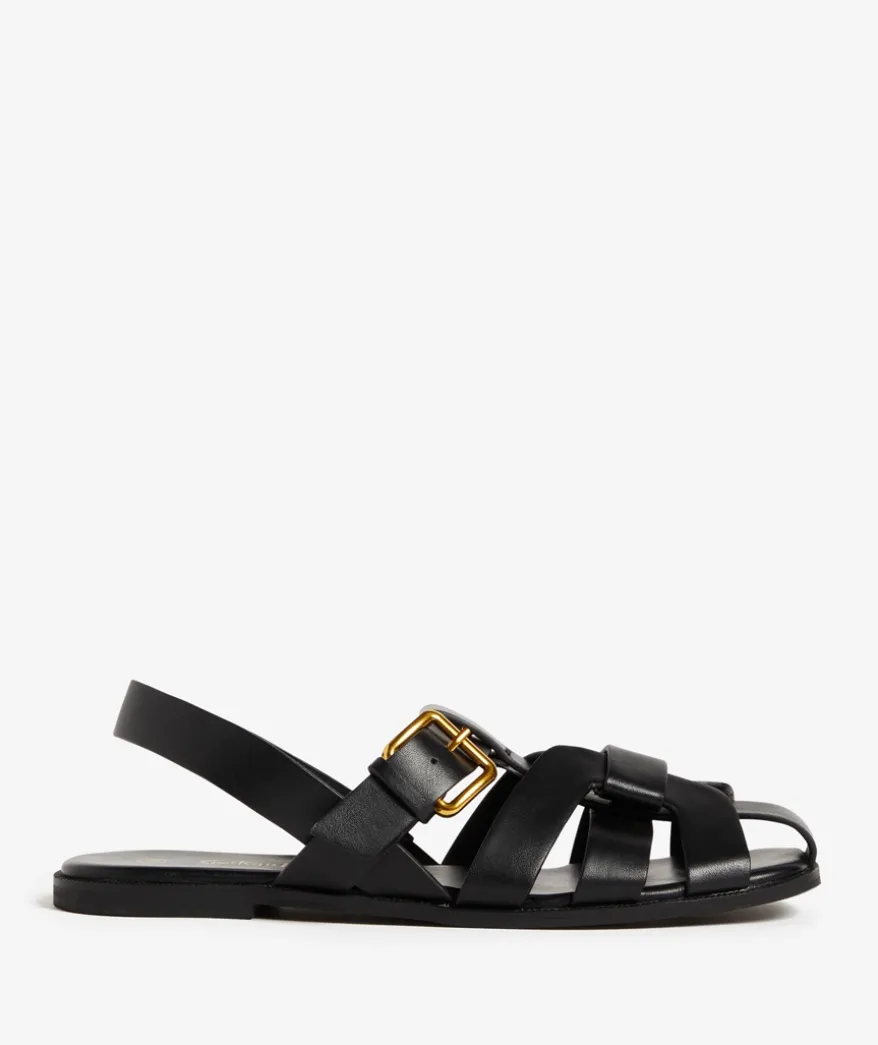 MIA BLACK FISHERMAN SANDAL