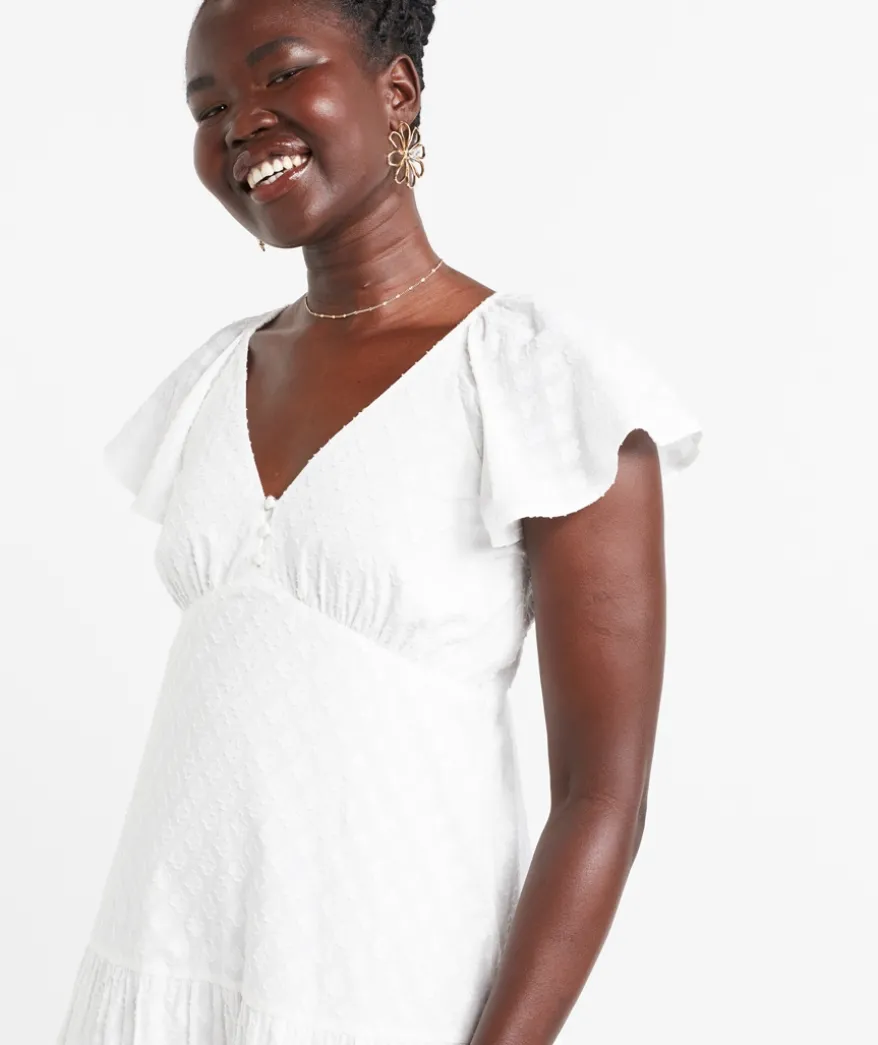 MILLER TIERED COTTON MIDI DRESS