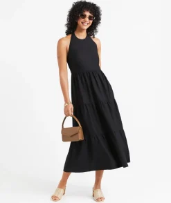 MIRA HALTER MIDI DRESS