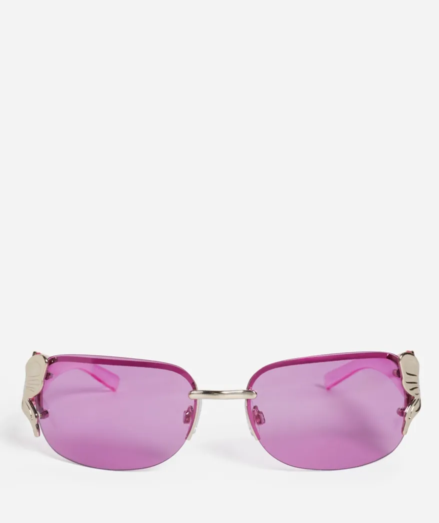 NIKKI BUTTERFLY CHARM SUNGLASSES - PURPLE