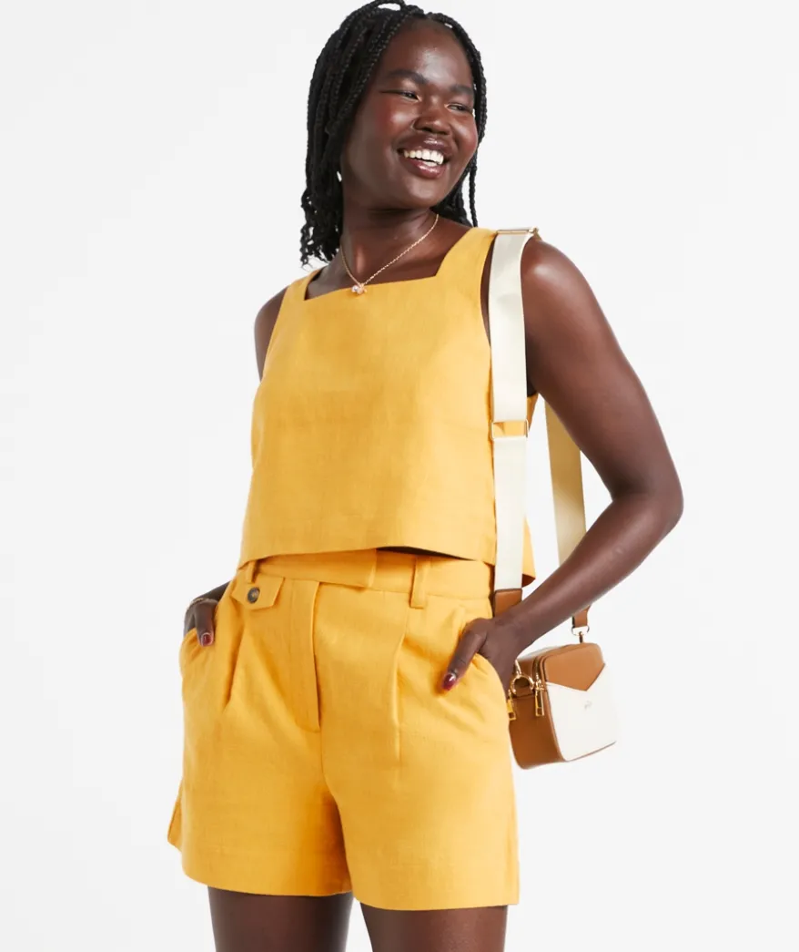 NORAH SQUARE NECK TEXTURED TOP