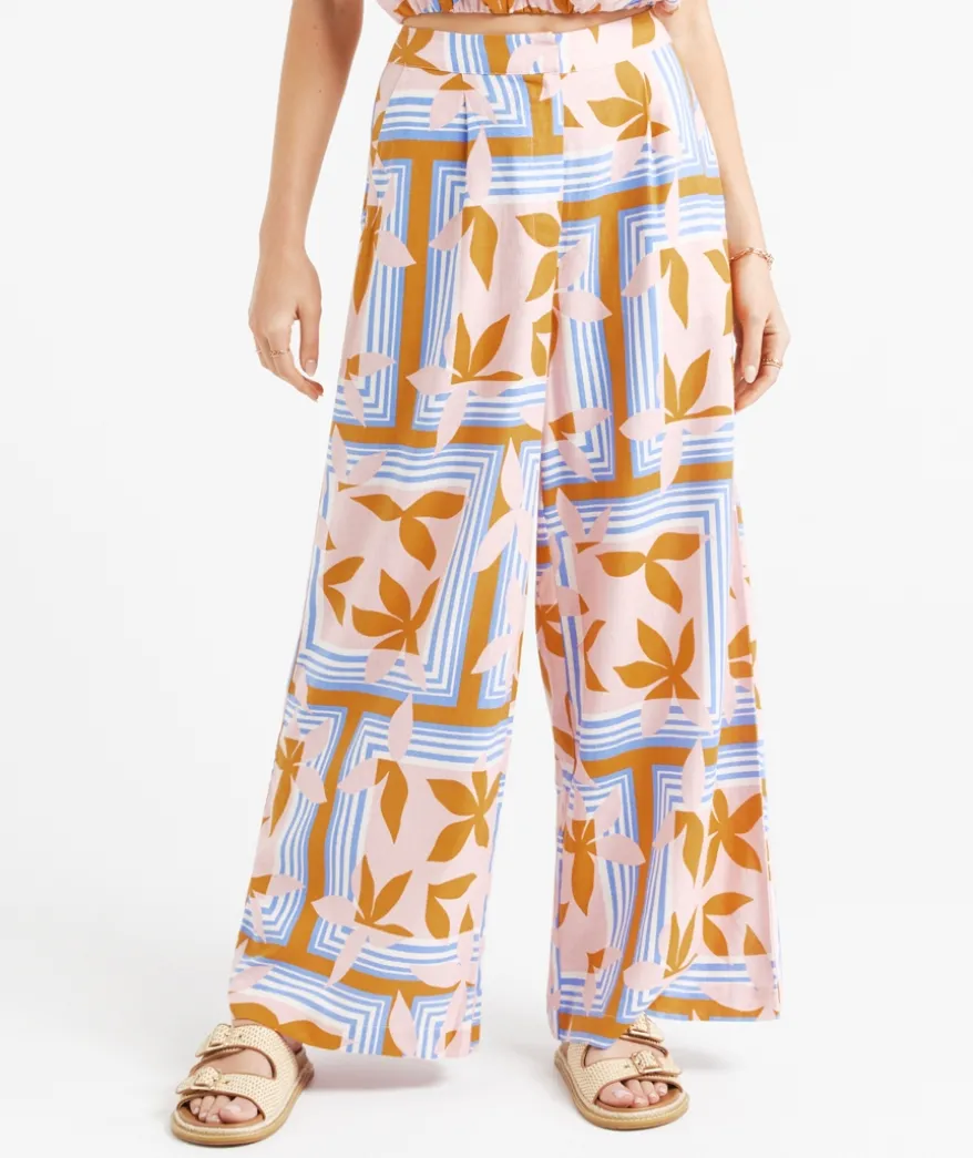 PHOENIX PLEATED WIDE LEG LINEN PANT