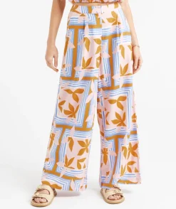 PHOENIX PLEATED WIDE LEG LINEN PANT