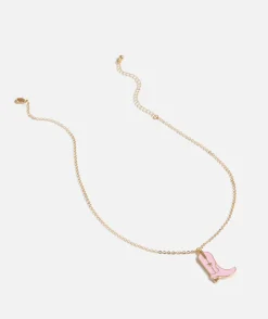 PINK COWGIRL PENDANT NECKLACE