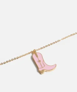 PINK COWGIRL PENDANT NECKLACE