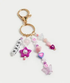 PURPLE LOVER BEADED KEYRING