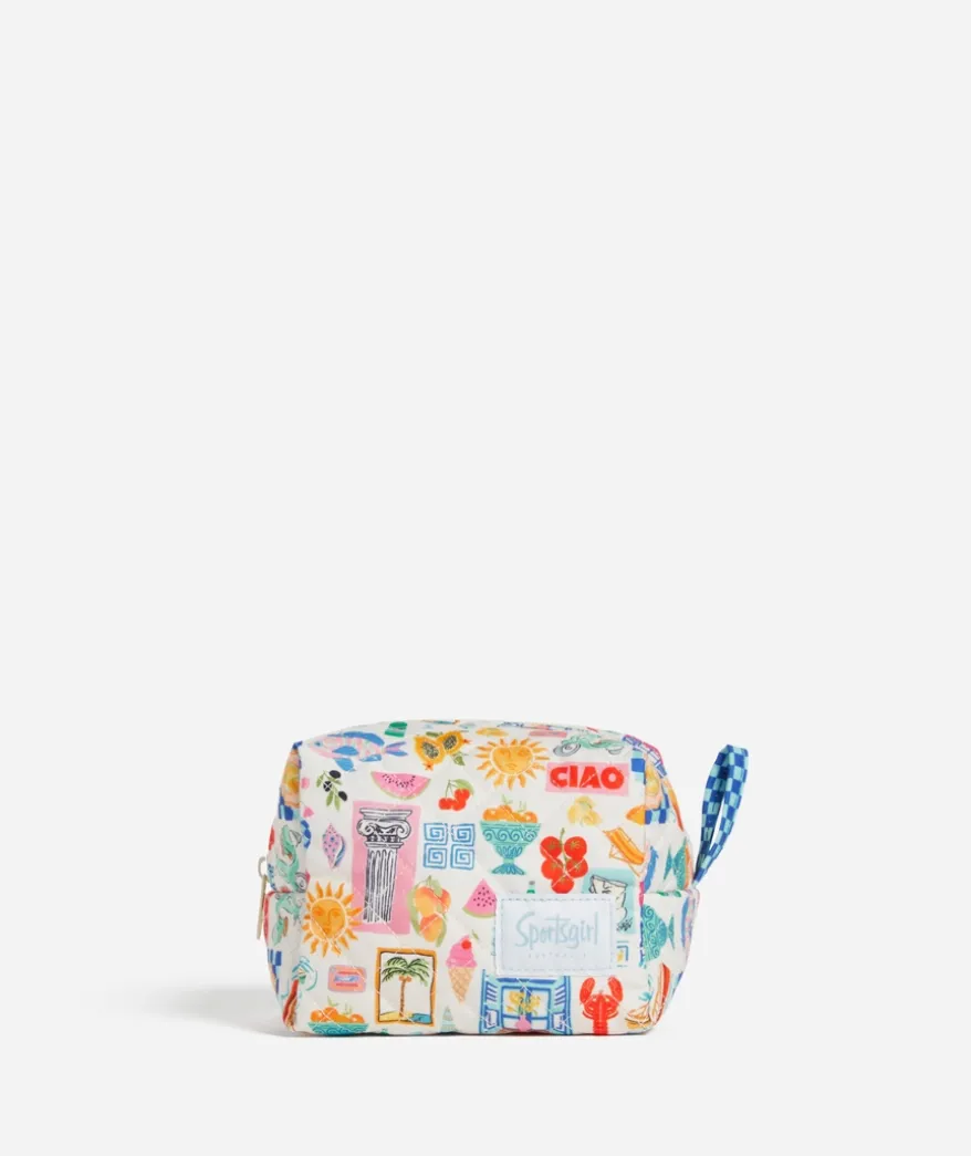 QUINN- SMALL QUILTED MAKEUP BAG - ENDLESS SUMMER