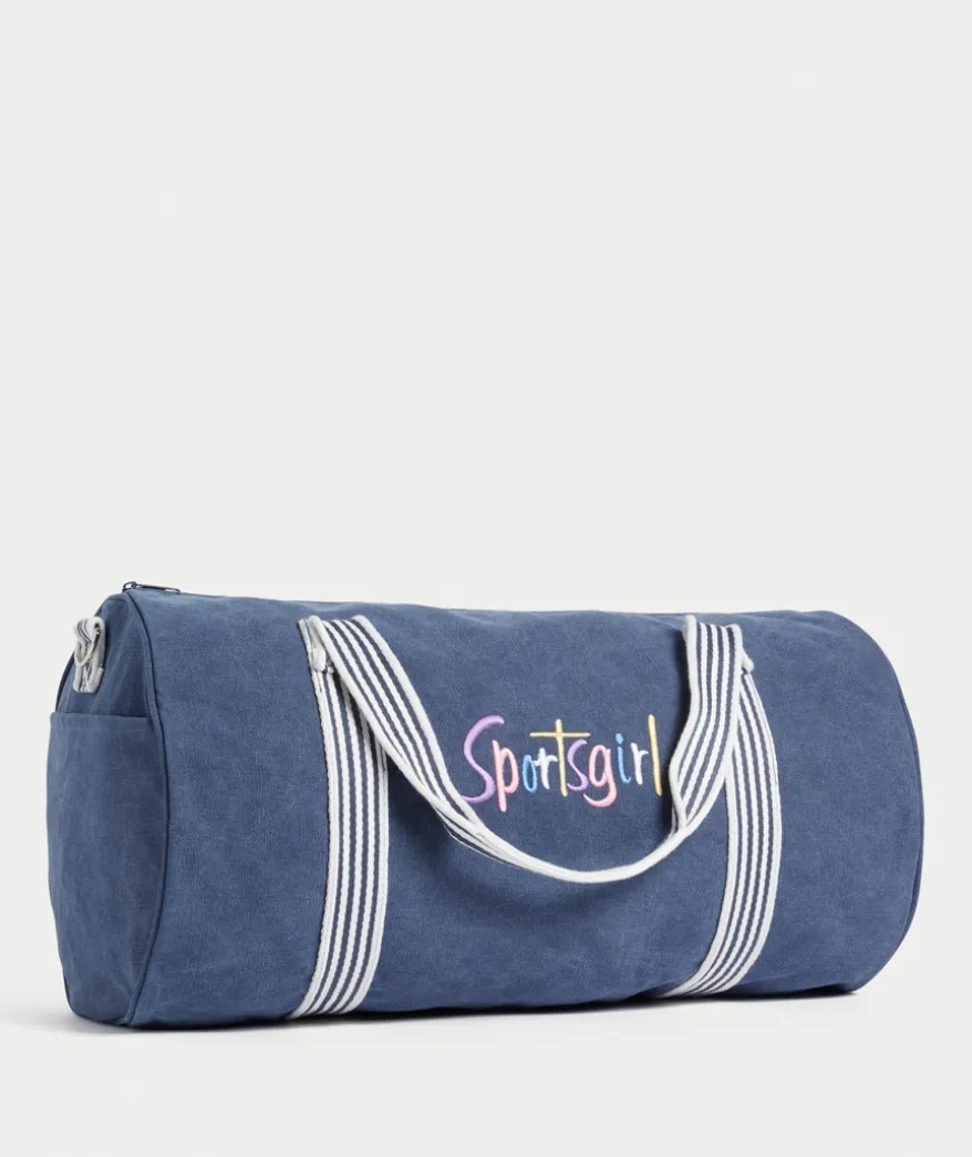 REWIND LOGO DENIM DUFFLE