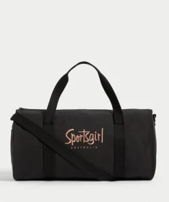 REWIND ROSE GOLD LUREX LOGO DUFFLE