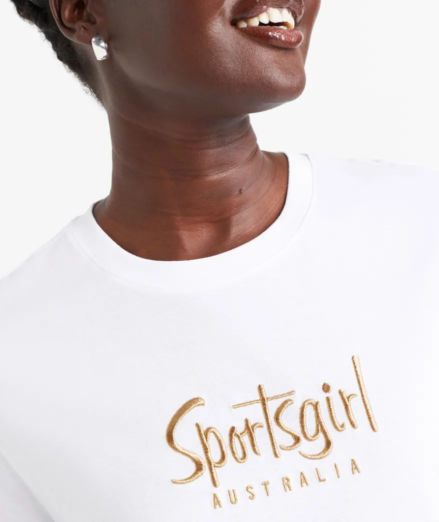 REWIND TRADITIONAL LOGO METALLIC TSHIRT