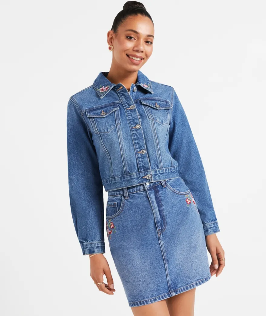 RITA EMBROIDERED DENIM JACKET
