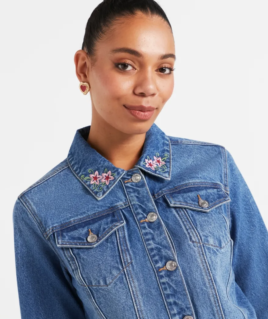 RITA EMBROIDERED DENIM JACKET