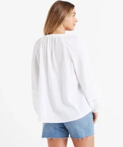 SADIE TEXTURED LONGSLEEVE BLOUSE