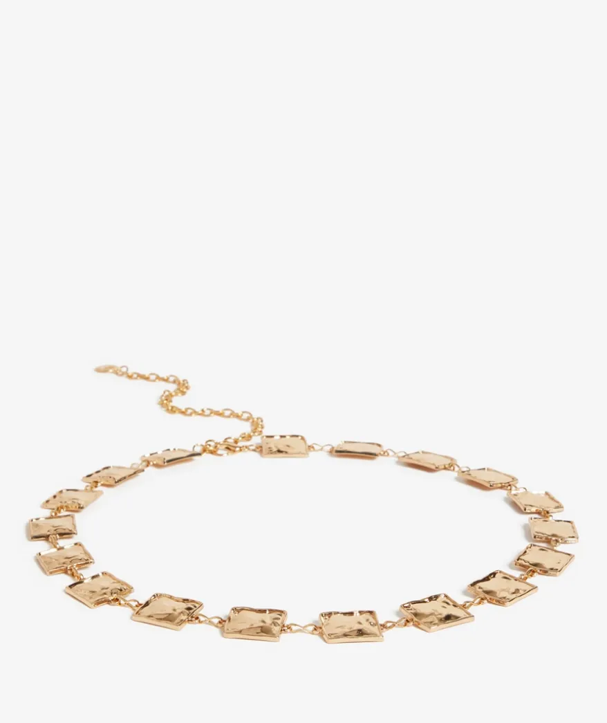 SASHA BEATEN SQUARE CHAIN HIP BELT