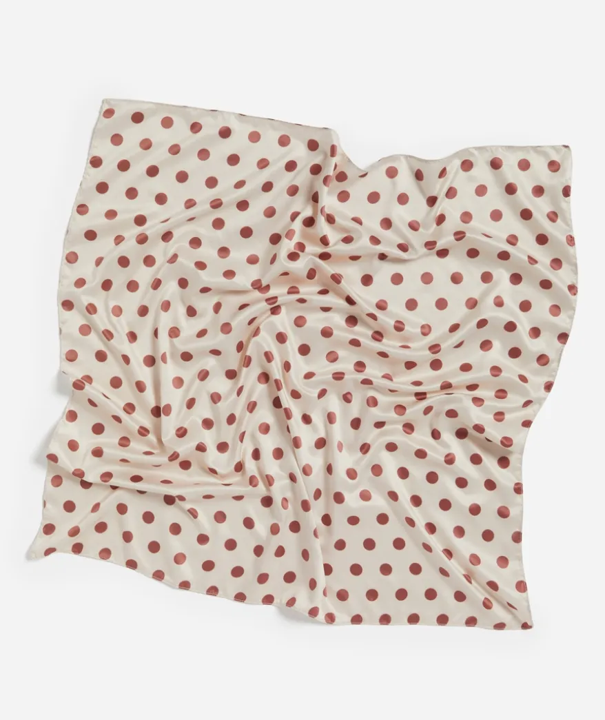 SATIN SCARF - POLKA DOT PRINT