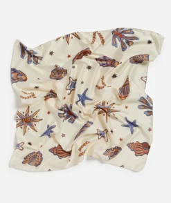 SATIN SCARF - STARFISH PRINT