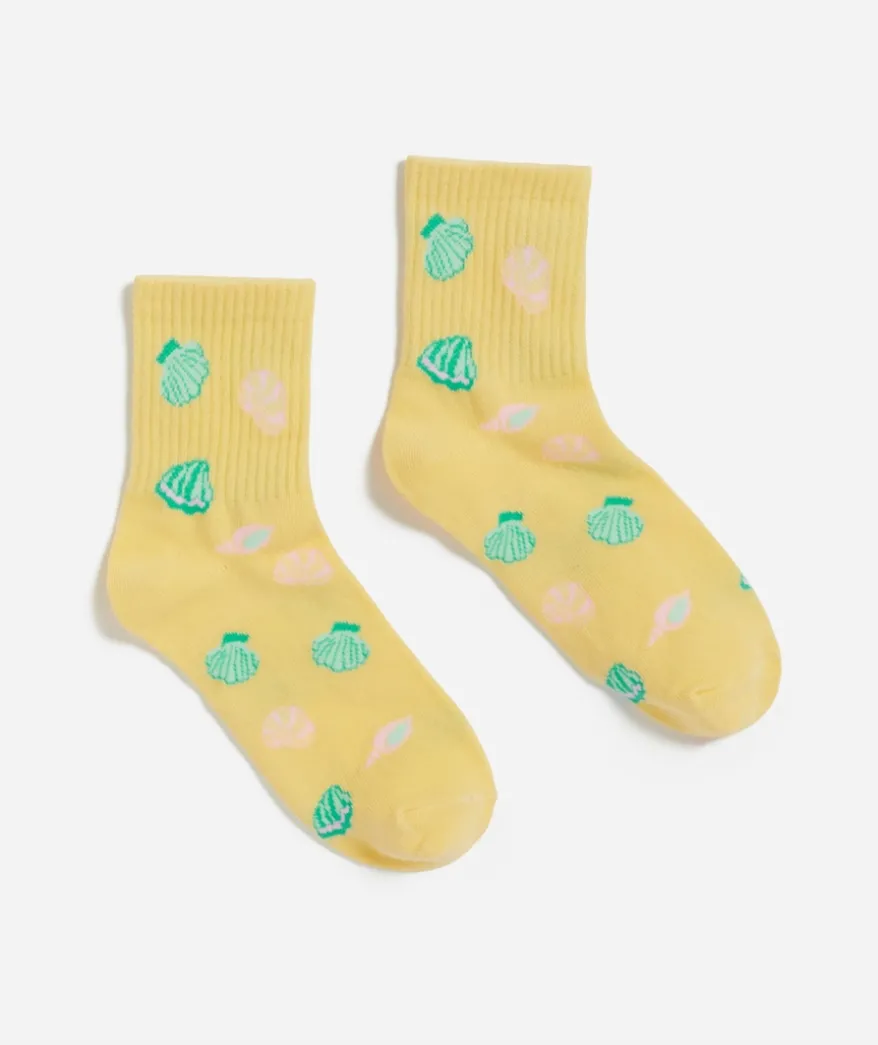 SEASHELL THREE QUARTER SOCK