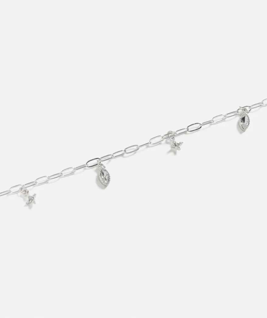 SILVER PLATED CHARM NECKLACE
