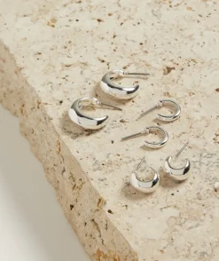 SILVER PLATED CORE MINI HOOP EARRING PACK