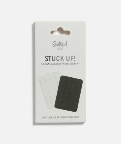 STUCK UP! SILICONE SUCTION PHONE STICKERS - CLEAR/BLACK
