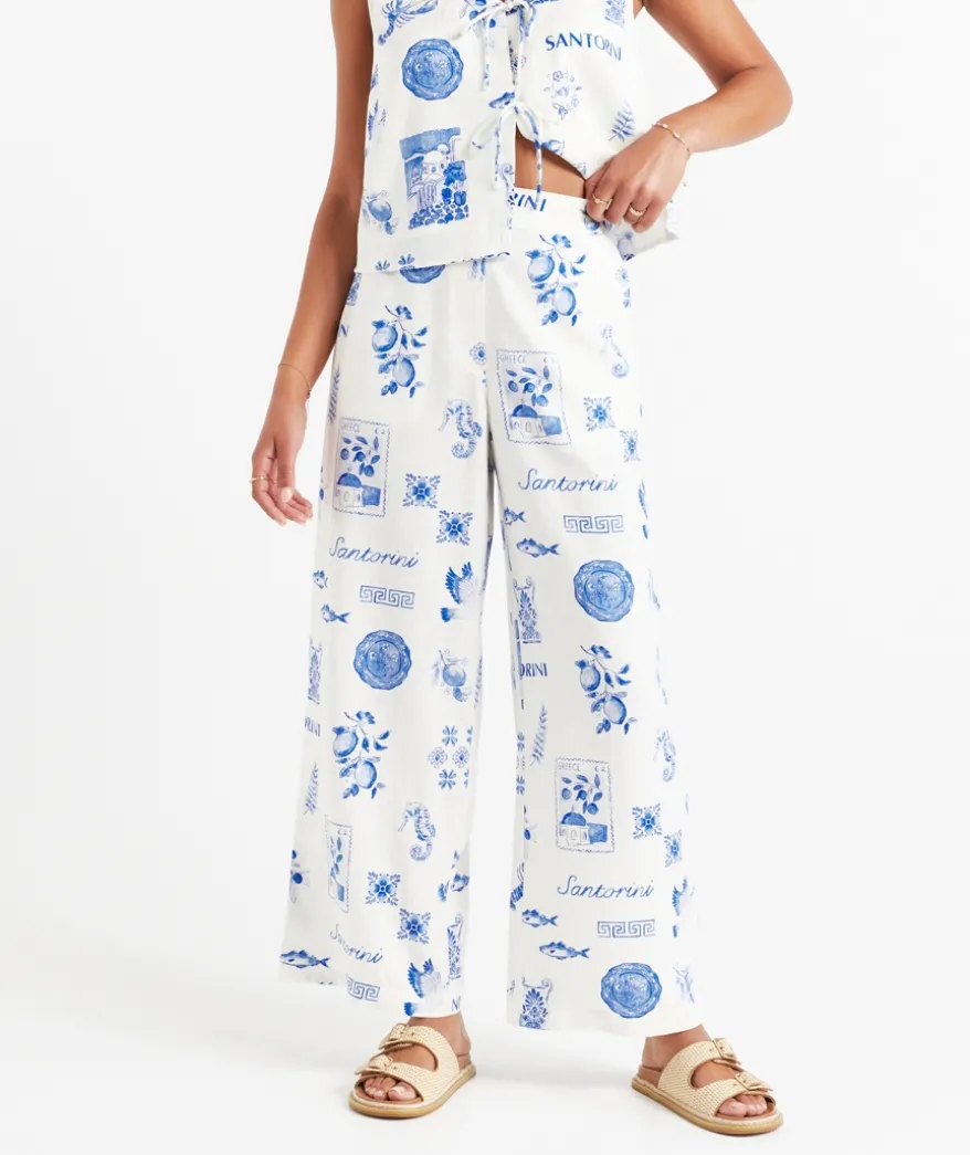 SUNNY LINEN BLEND TAILORED PANT